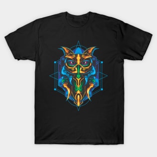 OWL DESIGN SACRED GEOMETRY T-Shirt